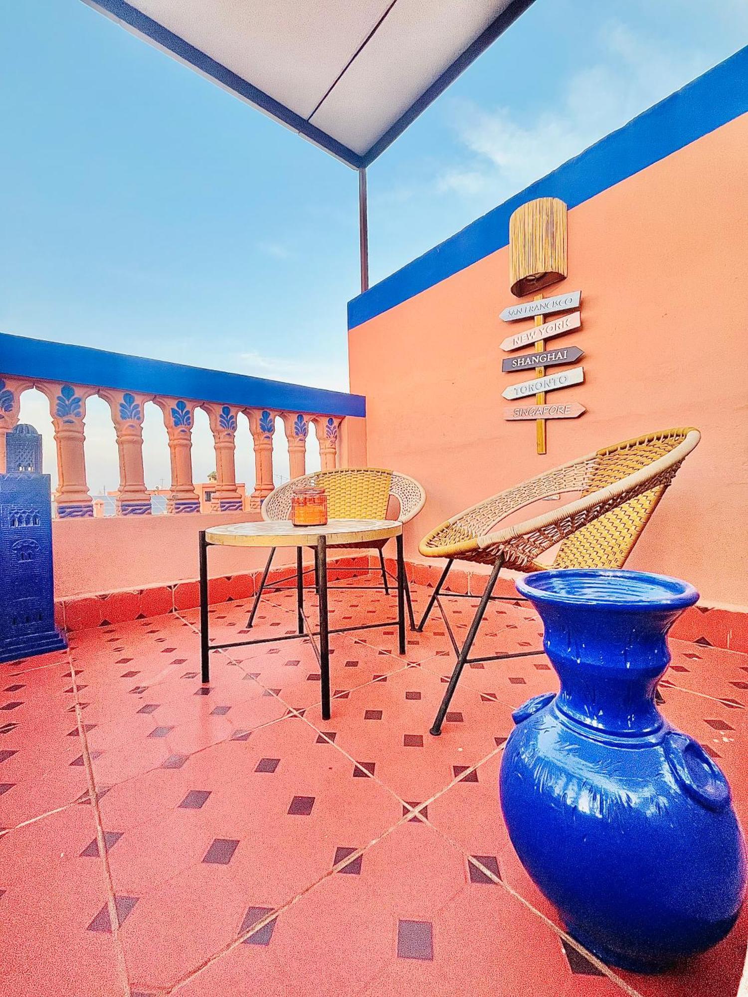 Apartment With Ac, Patio And Rooftop Appartement Climatise Avec Patio Et Toit Terrasse Marraquexe Exterior foto